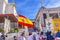 Banners Spanish Flag May 13 Mary Appearance Day Fatima Portugal