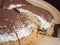 Banoffee pie on wooden plate