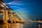 Banpo Bridge Moonlight Rainbow Fountain on Han river in Seoul, South Korea