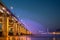 Banpo Bridge Moonlight Rainbow Fountain on Han river in Seoul, South Korea