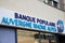 Banque populaire auvergne Rhone alpes french bank sign text and brand logo signage facade