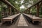 banquet hall, with long tables set up for a formal outdoor dining event