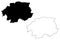 Banska Bystrica Region Regions of Slovakia, Slovak Republic map vector illustration, scribble sketch Banska Bystrica map