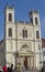 Banska Bystrica, Slovakia - April, 23, 2022 : St Francis Xavier Cathedral. Slovak National Uprising Square. Banska Bystrica.