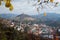 Banska Stiavnica in autumn, Calvary in the background, Slovakia