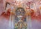 Banska Stiavnica - fresco and altar in the lower church of baroque calvary by Anton Schmidt from years 1745