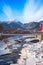 Bansko, Bulgaria, Glazne river, winter mountains