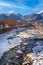 Bansko, Bulgaria, Glazne river, winter mountains