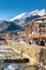 Bansko, Bulgaria, Glazne river, winter mountains