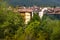 Bansko, Bulgaria summer aerial town panorama