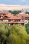 Bansko, Bulgaria summer aerial town panorama