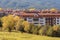 Bansko, Bulgaria, town autumn panorama