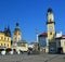 BanskÃ¡ Bystrica`s Clock Tower and castle on the main square Slovakia