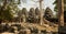 Banteay Kdei beautiful panorama with tree and towers