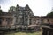 Banteay Samre ancient temple yard, Angkor Wat, Cambodia. Stone carved decor on hindu temple