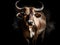 Banteng in the dark and white background  Made With Generative AI illustration