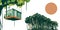 Banyan tree container treehouse suspended by vines vector graphics illustration