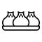 Baozi food icon outline vector. Bao chinese