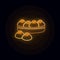 Baozi, food neon icon. Simple thin line, outline vector of web icons for ui and ux, website or mobile application