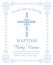 Baptism, Christening, First Communion, Confirmation Invitation Template with Ornate Cross and Border