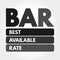 BAR - Best Available Rate, acronym concept
