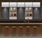 Bar Cafe Beer Cafeteria Counter Desk Interior Vector