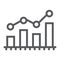 Bar chart analytics line icon, business and finance, graph sign, vector graphics, a linear pattern on a white background