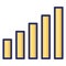 Bar chart, bars isolated Vector Icon which can easily modify or edit