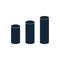 Bar Chart Cylinders flat vector icon, bar chart cylinders. Flat icon style for application design.