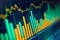 bar chart index with a green background and a yellow line