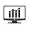 Bar Chart Monitoring icon, monitor with bar chart vector icon