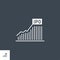 Bar Chart related vector glyph icon.