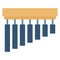 Bar chimes, bar instrument  Line Style vector icon which can easily modify or edit