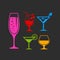 Bar cocktail vector icon