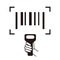 Bar code canner line icon