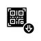 bar code for download glyph icon vector isolated illustration