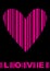 Bar code heart silhouette