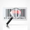 Bar Code Magnifier Realistic Illustration