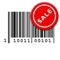 Bar code and sale sticker