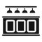 Bar counter interior icon simple vector. Cafe table