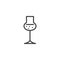 Bar glassware line icon