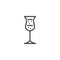 Bar glassware line icon