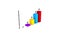 Bar graph comparative growth chart 3d