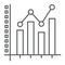 Bar Graph thin line icon, growth and chart