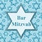 Bar Mitzvah message in an outline of Star of David