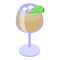 Bar shot icon isometric vector. Tequila glass