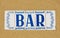 Bar sign in portuguese mosaic style