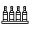 Bar wine bottle icon outline vector. Cabinet shelf