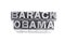 Barack Obama sign, antique metal letter type