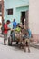 Baracoa, Cuba 20.12.2018 Donkey and cart transport for goods and people